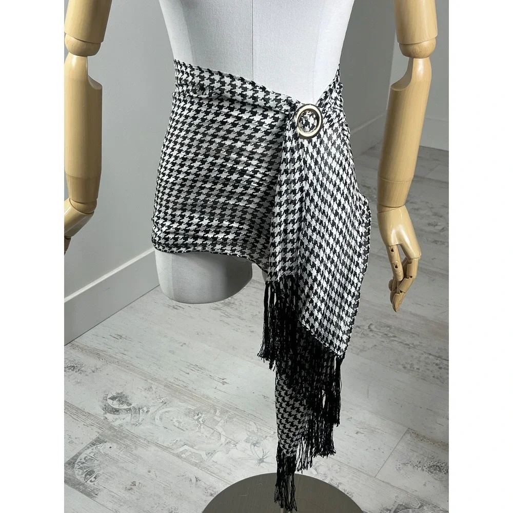 N/A silk houndstooth
